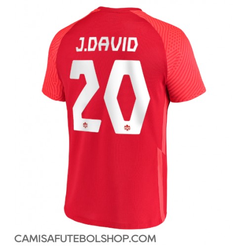 Camisa de time de futebol Canadá Jonathan David #20 Replicas 1º Equipamento Mundo 2022 Manga Curta